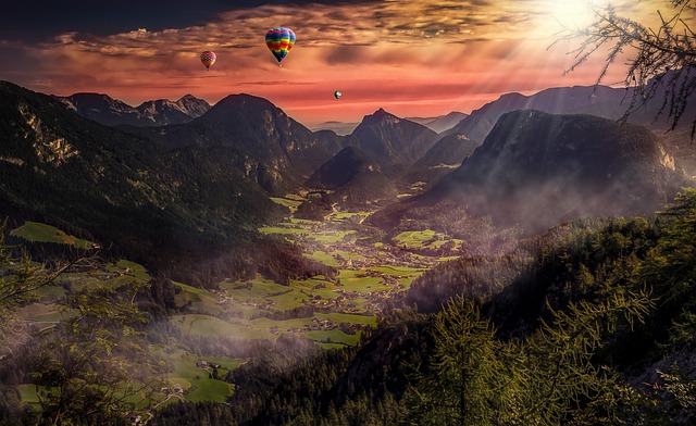 Sunrise Hot Air Balloon